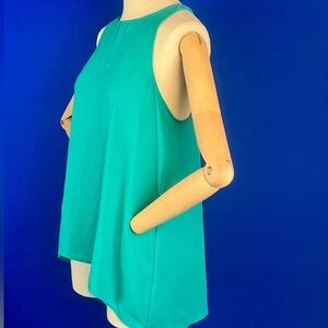 Pink Rose Vibrant Teal Tank Top